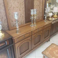 آینه کنسول معرق راش حصیری بژ طوسی میز تلوزیون عسلی|بوفه، ویترین، کنسول|مشهد, شهرک رازی (شهرک غرب)|دیوار