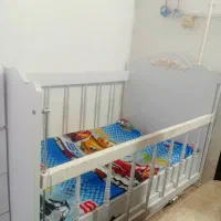 تخت خواب کودک کاملا نو نو ۳ ماه خریداری شده|تخت و سرویس خواب|رشت, تازه آباد|دیوار