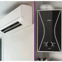 کولر‌گازی،پکیج،ابگرمکن،بخاری،تصفیه‌اب