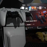 کنسول ps5 slim دو دسته همراه هدستpule 3d|کنسول، بازی ویدئویی و آنلاین|پاکدشت, شهرک امام رضا|دیوار