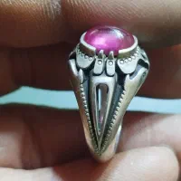 انگشتر نقره یاقوت