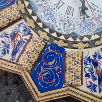 ساعت دیواری خاتم کاری و مینا کاری