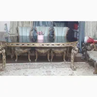 مبلمان استیل ورق طلا ۸ نفره با نهارخوری ۸ نفره|مبلمان خانگی و میز عسلی|لواسان, |دیوار