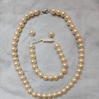 گردنبند و دستبند مروارید فانتزی