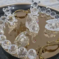 مجسمه و سینی کریستالی