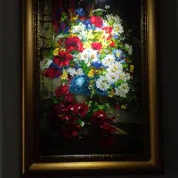 تابلو فرش دستبافت چله ابریشم سایز ۵۲در ۷۵|تابلو فرش|محمدشهر, شهرک پیام (مهرالبرز)|دیوار