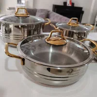 سرویس قابلمه استیل کتری قوری lines وارداتی ۱۱پارچه|ظروف پخت‌وپز|تهران, نیروی دریایی|دیوار