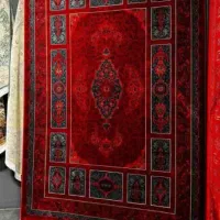 بورس تخصصی فرش لاکی قرمز روناسی بوم گلی ترکمن بلوچ|فرش|کاشان, شهید زجاجی|دیوار