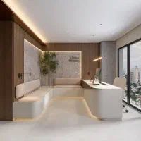 دفترکار شیک با سالن بزرگ و موقعیت ممتاز