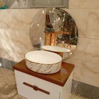 روشویی هنو زنصب نشده چون سرویس کوچک بود|لوازم سرویس بهداشتی|ماهدشت, |دیوار