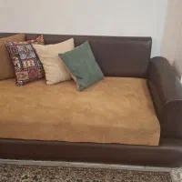 مبلمان ۷ نفره لوکس چرم و‌پارچه راحتی|مبلمان خانگی و میز عسلی|شیراز, رحمت‌آباد|دیوار