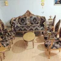مبلنان سلطنتی9نفره  چوب روس اصل|مبلمان خانگی و میز عسلی|اهواز, فرهنگ شهر|دیوار