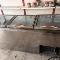 فریزر دو متری استیل درب شیشه ای