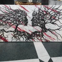 تابلو دکوراتیو هنر دست اندازه ۸۵در۱۶۰سانت  اقساط