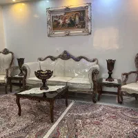 مبل استیل ۹ نفره در حد نو|مبلمان خانگی و میز عسلی|تهران, شهرک صادقیه|دیوار