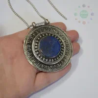 گردنبند ورشو با نگین سنگ لاجورد|جواهرات|اراک, |دیوار