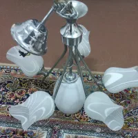 چهار عدد لوستر به همراه آباژور ایستاده|لوستر و چراغ آویز|آستانه اشرفیه, |دیوار