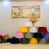 خراطی آباژور شید مکرومه پلیسه کنفی لوستر|چراغ خواب و آباژور|تهران, آهنگ|دیوار
