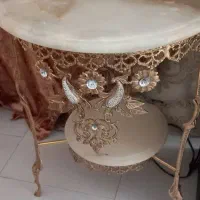میز گرد برنز  اصل  سنگین وزن صفحه50 سنگ مرمر|مبلمان خانگی و میز عسلی|رباط‌کریم, رباط‌کریم|دیوار