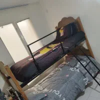 تختخواب دو طبقه فرفورژه و چوب
