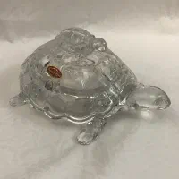 لاک پشت کریستال اصل چک|مجسمه، تندیس، ماکت|قم, بنیاد|دیوار