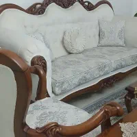 مبل  استیل   ۹ نفره  با میز و عسلی  نو نو