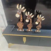 سه تامجسمه زرافه چوب