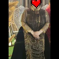 لباس محلی منجق دوزی طلایی