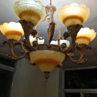 لوستر گل آفتابگردان زرد اُخرایی