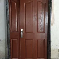 فروش درب دو لنگه با چهارچوب آهنی نوی نو