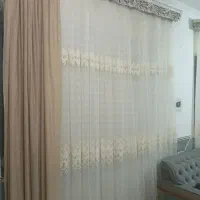 دوتا پرده پنجره پزیرایی با دوتا والون بااستری