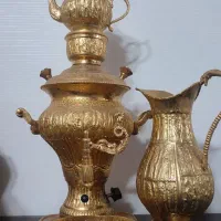 سماور برقی آب طلا قلمزده