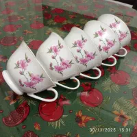 فنجان ارکیده قدیمی پنج عدد فنجون قدیمی