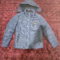 کاپشن طوسی کلاهدار