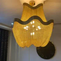 لوستر مدرن زنجیری طلایی|لوستر و چراغ آویز|مشهد, شهید بهشتی|دیوار