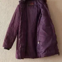 کاپشن رنگ بنفش بادمجونی کلاه خزدار|لباس|شیراز, شهرک ولیعصر|دیوار