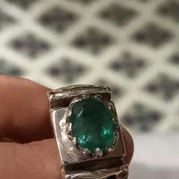انگشترهای نقره زمرد زامبیا دست ساز
