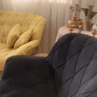 مبل استیل ۷ نفره و میز عسلی