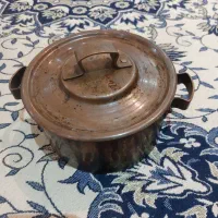 قابلمه و تابه مسی و قاشق برنج