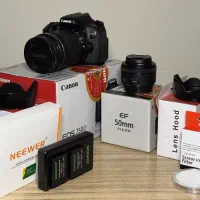 دوربین Canon 750D با دو لنز 18-135 + 50 فیکس