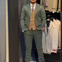 کت و شلوار زیتونی دوخت صنعتی|لباس|تبریز, |دیوار