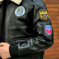 کاپشن چرم اصل بادیگاردی ضد چاقو