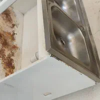 سینک با کابینت|آب‌چکان و نظم‌دهنده ظروف|خرم‌آباد, |دیوار