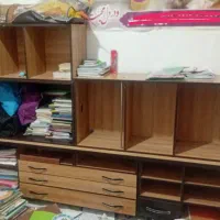 کتابخانه. باکس لباس. میز تی وی|کتابخانه، شلف، قفسههای دیواری|اسلامشهر, شهرک امام حسین (میان آباد)|دیوار