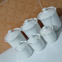 سرویس کفگیر و جاادویه سفید لیوان استکان|ظروف سرو و پذیرایی|لاهیجان, لاشیدان|دیوار