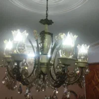 لوستر برنج ۶شاخه ای|لوستر و چراغ آویز|شهریار, شهریار|دیوار