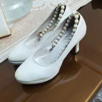 کیف و کفش سفید مجلسی سایز ۳۸