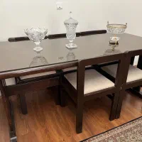 میز ناهارخوری ۶ نفره چوبی به همراه صندلی|میز و صندلی غذاخوری|تهران, شهرک چیتگر|دیوار