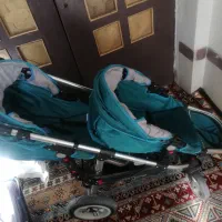 کالسکه دو قلو پیر گاردین اصلی و کریر|کالسکه و لوازم جانبی|جوانرود, |دیوار