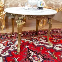 میز عسلی برنزی رویه سنگ